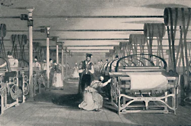 Tessitura con telai meccanici, 1835