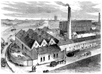 Fabbrica chimica di Webb, Diglis, Worcestershire, 1869