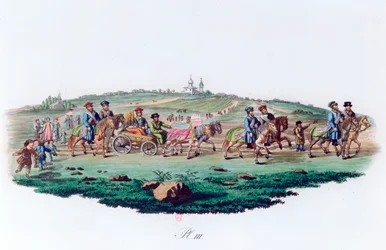 Processione nuziale, Russia, 1820