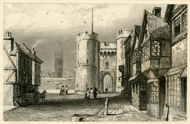 Porta Ovest, Canterbury, Kent, c1845