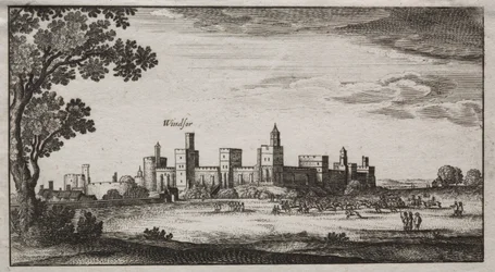 Castello di Windsor da sud-est, 1600s