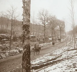Inverno, Genicourt, Francia settentrionale, c1914-c1918