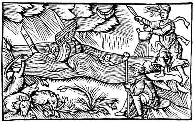 Strega che solleva una tempesta, 1562
