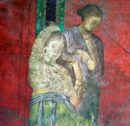 Donna che si fa pettinare da una cameriera, I secolo a.C.