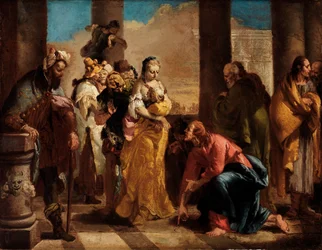Donna sorpresa in adulterio, XVIII secolo