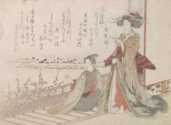 Donna e giovane su una veranda, 1806