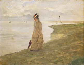 Donna in riva al mare