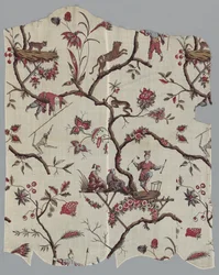 Frammenti di tessuto stampato a blocchi di legno, c. 1785