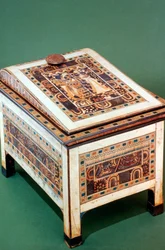 Baule di legno dalla tomba di Tutankhamon, XIV secolo a.C.