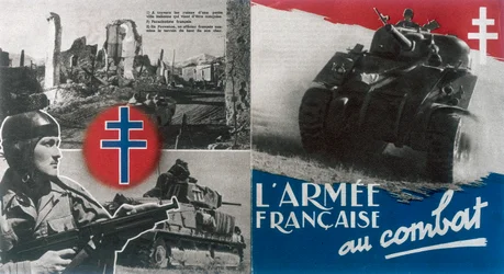 Seconda Guerra Mondiale: manifesto di propaganda della Francia Libera c1942-1944