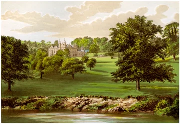 Wyaston Leys, Herefordshire, casa della famiglia Bannerman, c1880