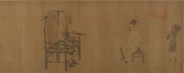 Xiao Yi che ottiene il manoscritto di Lanting dal monaco Biancai