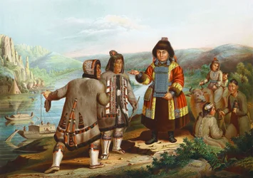 Yakuti al fiume Lena, Siberia, Russia, 1862