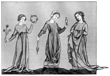 Giovani ragazze, XIII secolo, 1910