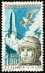 Yuri Gagarin, cosmonauta sovietico russo, 1961
