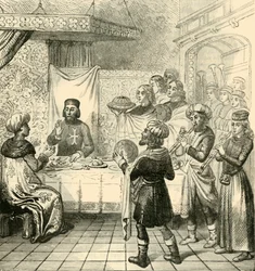 Zizim che cena con il Gran Maestro di Rodi, 1890