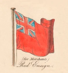 per Mercanti Red Ensign, 1838
