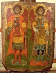Arcangeli Michele e Gabriele, icona bizantina, periodo iniziale, X-XI secolo