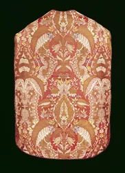 Casula, seta ricamata, francese, c.1720