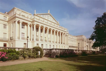 Cumberland Terrace 1827-28, progettata da John Nash (1752-1835), Regents Park, Londra, Regno Unito