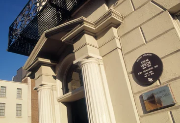 Ingresso del Museo della Casa di Oscar Wilde al Numero Uno di Merrion Square