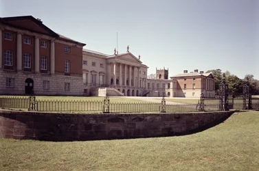Esterno del fronte sud, Kedleston Hall, Derbyshire, costruito 1759-65