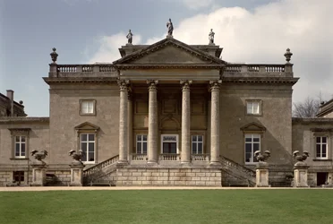 Vista esterna della parte centrale della casa, Stourhead, Wiltshire