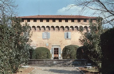 Facciata di Michelozzo di Bartolommeo della Villa Medicea di Careggi, Firenze, Toscana, Italia