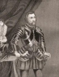 Hernán Cortés de Monroy y Pizarro, da History of The Conquest of Mexico, pubblicato nel 1850