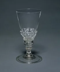 Calice di vetro al piombo: Facon de Venise, c.1680