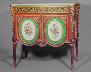Mobile Luigi XVI, timbrato M.Carlin JME, decorato con ormolu e placche di Sèvres, c.1774