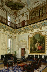 Moor Park, interno del salone, Hertfordshire, Regno Unito