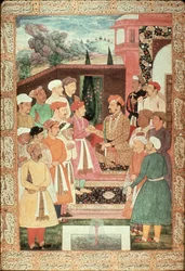 Parviz riceve il suo pubblico, Scuola di Jahangir, Mughal