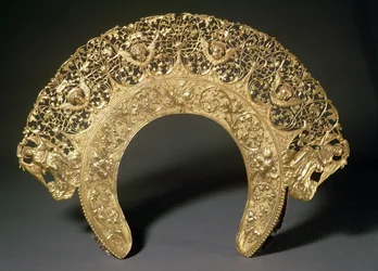 Diadema russo con filigrana di un argentiere con il monogramma C.A., c.1730