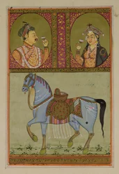 Shah Jahan (1592-1666) e Muntaz Mahal, sua moglie (m.1629), Mughal