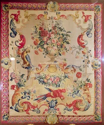 Arazzo in stile rococò con cinghie e foglie di acanto di Joshua Morris, 1720s