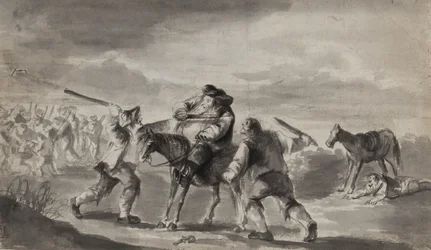 Viaggiatore assalito, possibilmente Hudibras di Samuel Butler, c.1790