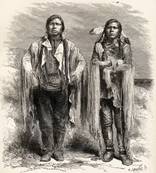 Due indiani Ute, illustrazione da 