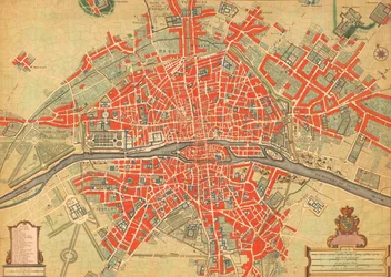 Mappa di Parigi del XVIII secolo, Francia