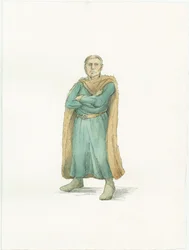 Una ricostruzione che mostra il Duca Guglielmo di Normandia circa 1066