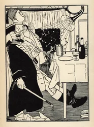 Una tromba che si era congelata, produce suoni da sola quando si riscalda, per il divertimento e lo stupore di tutti. Illustrazione di William Strang (1859-1921) e JB Clark da 