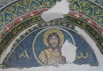 Busto di Cristo, lunetta, V-VI secolo
