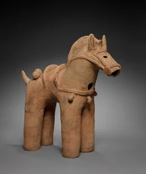 Cavallo Haniwa bardato, 400-500