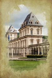 Castello del Valentino, Torino, Piemonte, Italia (foto manipolata)