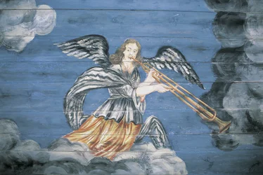 Primo piano di un dipinto, Museo Etnografico all