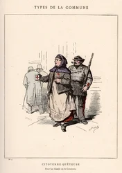 Commune de Paris: costume di CITIENNE QUETEUSE in "Les Communeux"
