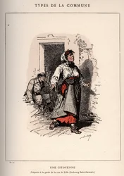 Commune de Paris: costume di UNE CITIENNE (17) in "Les Communeux"