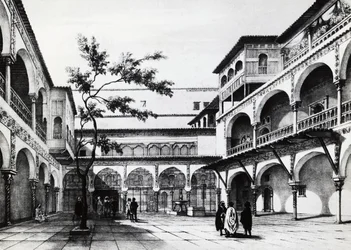 Cortile della fortezza della Kasbah ad Algeri