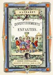 Copertina - girotondo di bambini in un giardino - Alfabeto - intrattenimento per bambini - Immagini d