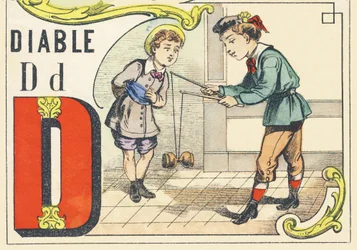 D : diavolo - Alfabeto dei Giochi, c.1890 (illustrazione)